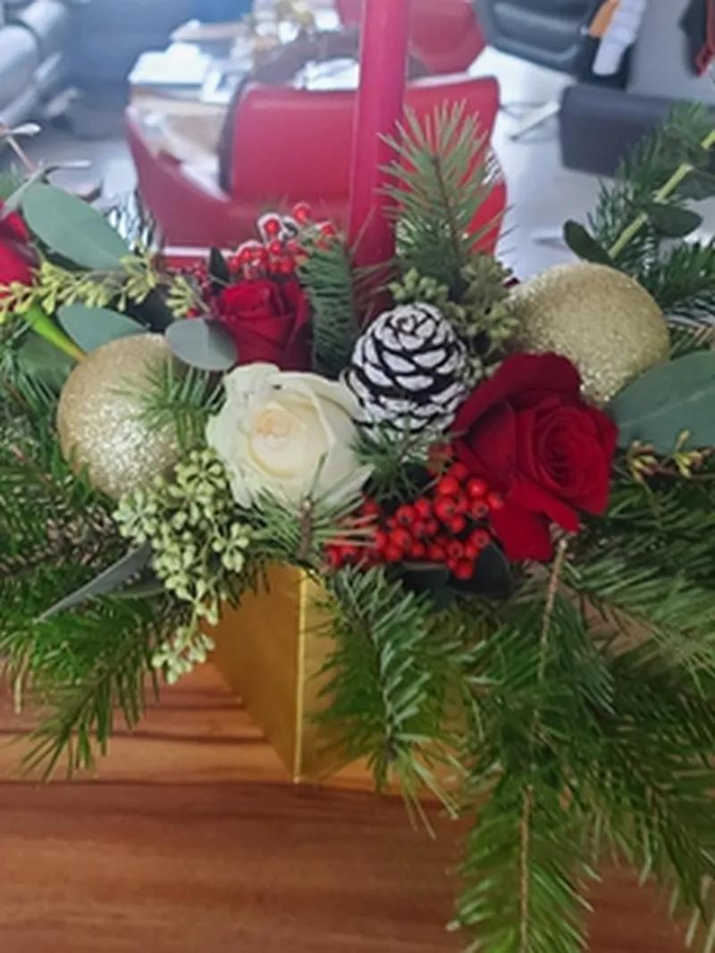 Holiday Arrangements with Candle 2 view 2