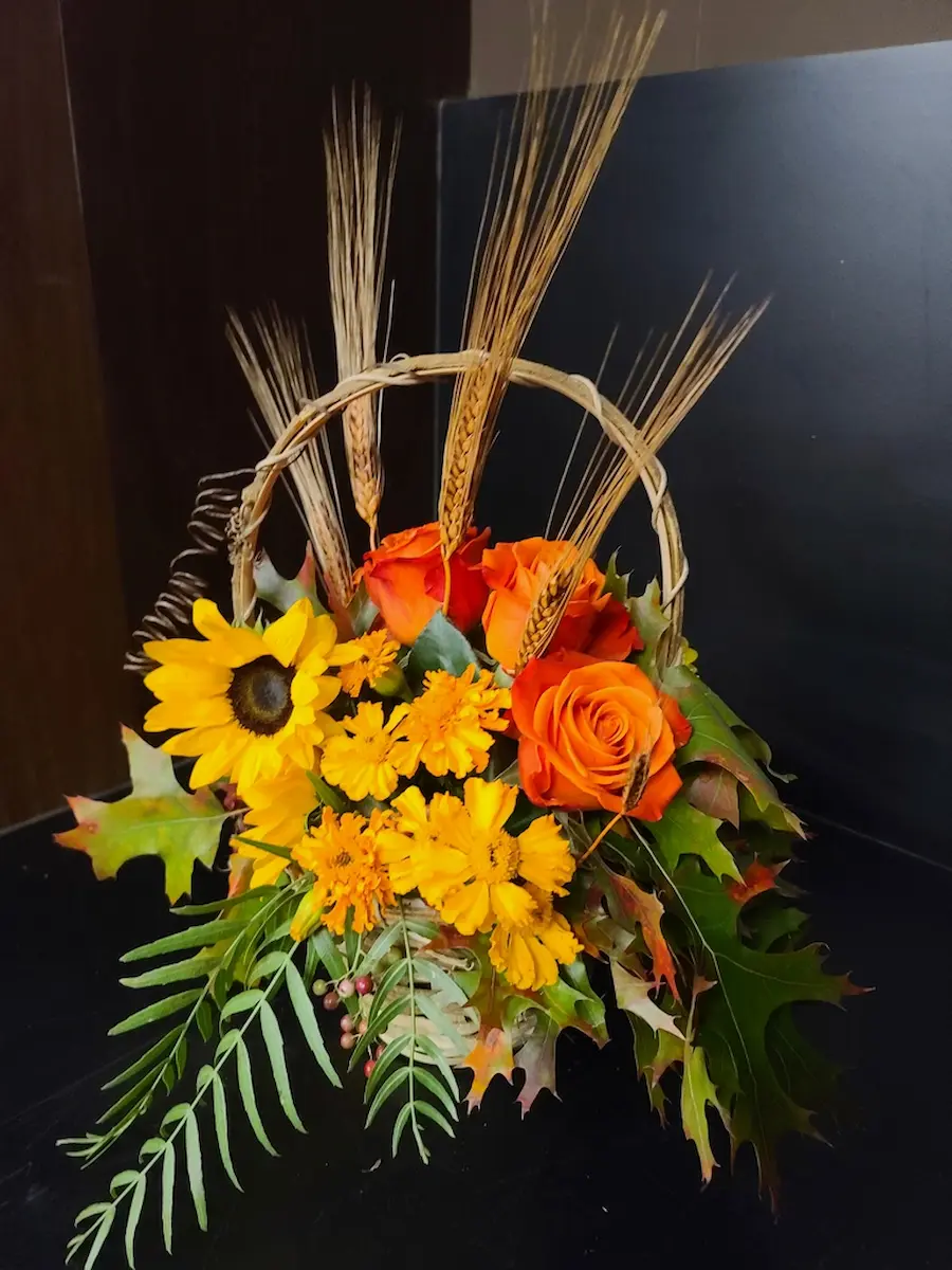 Colorful holiday wreath