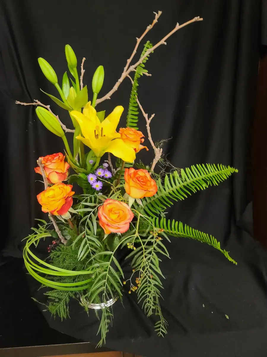 Colorful holiday wreath