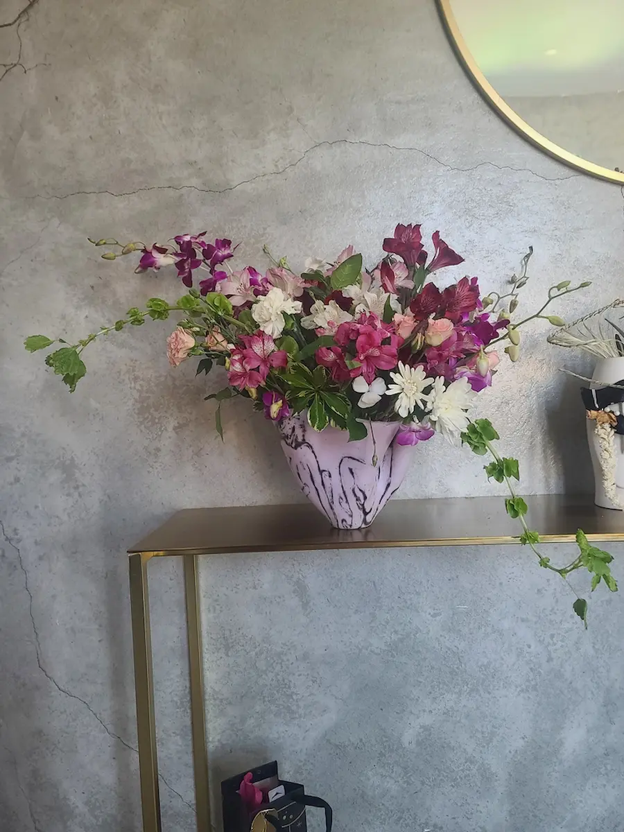 Colorful holiday wreath