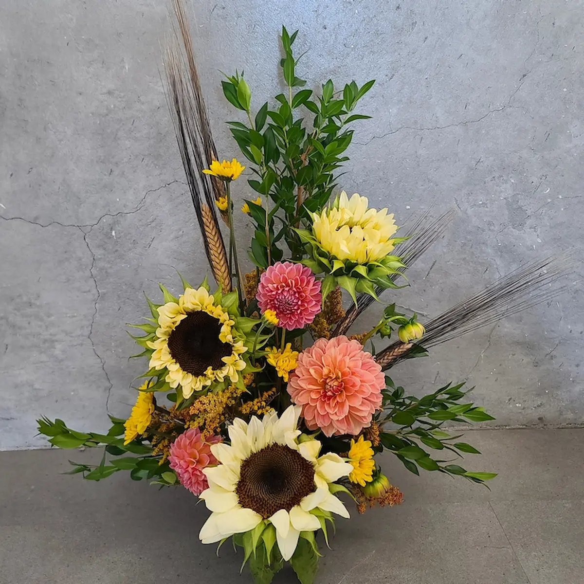 Colorful holiday wreath